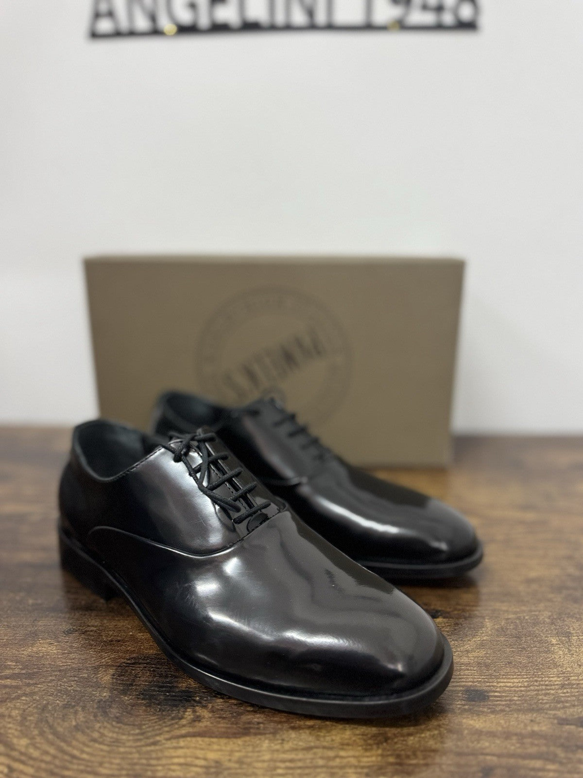 Pawelk’s Stringata Pelle Nera Polish Fondo Cuoio      Casual Uomo 40