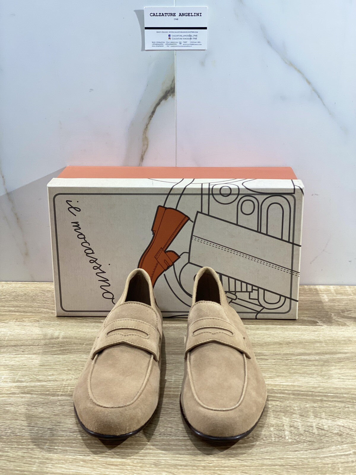 Il Mocassino Scarpa Uomo Tasca In Suede Sabbia Luxury Men Shoes 42.5