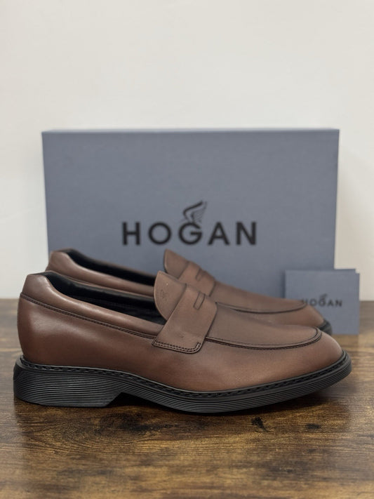 Hogan Business Mocassino Pelle  Cuoio Memory Foam Casual Hogan Uomo 39.5
