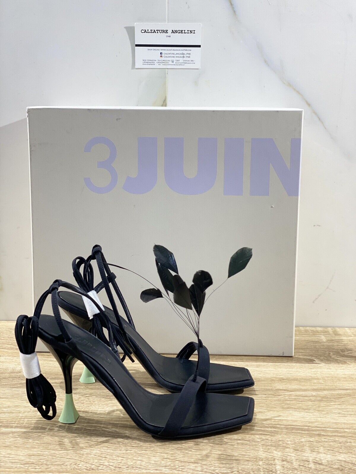 3 Juin Sandalo Donna Kimi 095 Plume Black  Luxury Woman Sandal 38