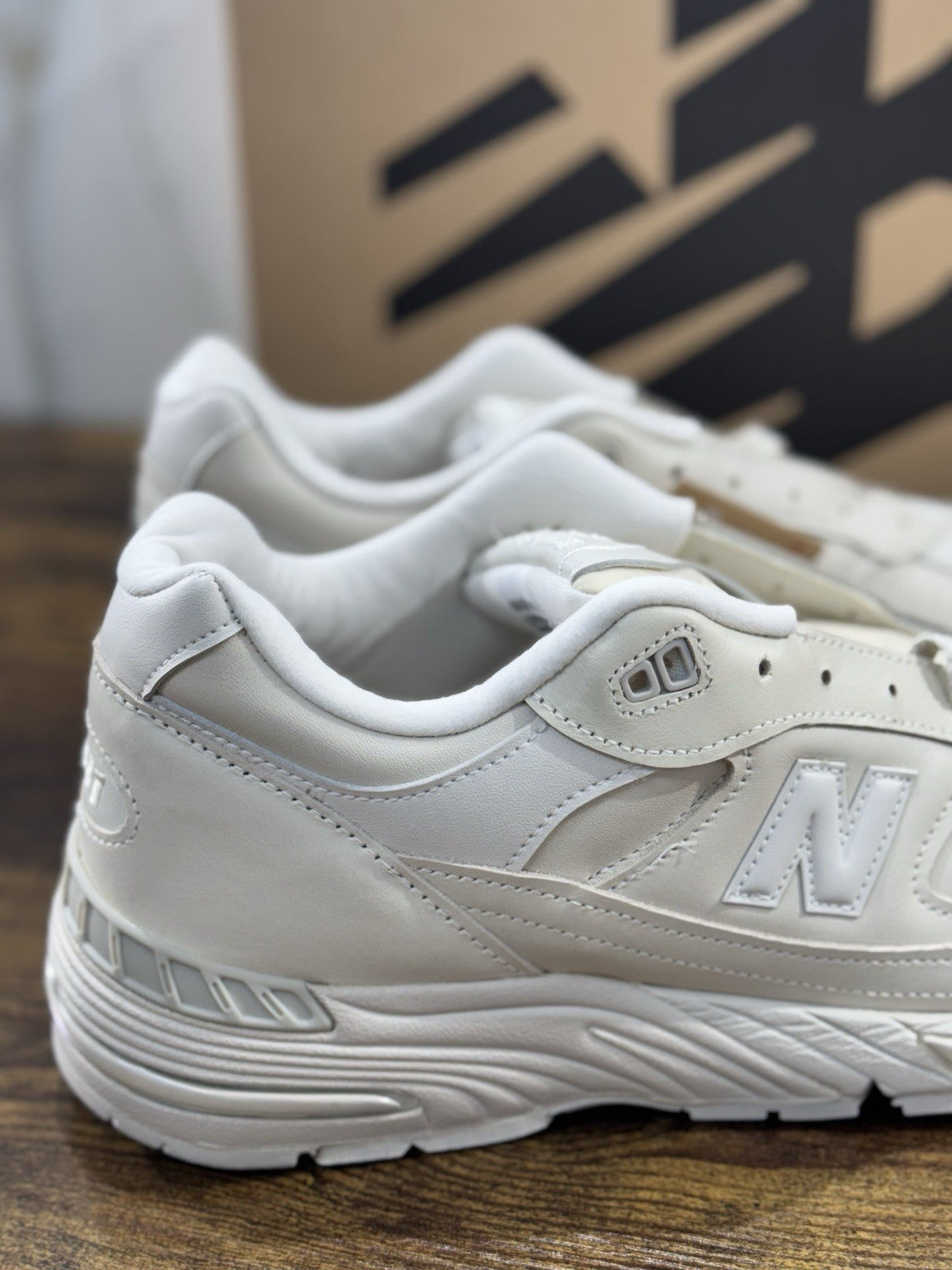New Balance 991 Made In Uk Limited Edition 100% Leather White Icon 45