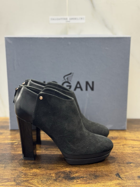 Hogan Interactive Stivaletto  Suede Nero  Con Tacco Casual Hogan Donna 38.5