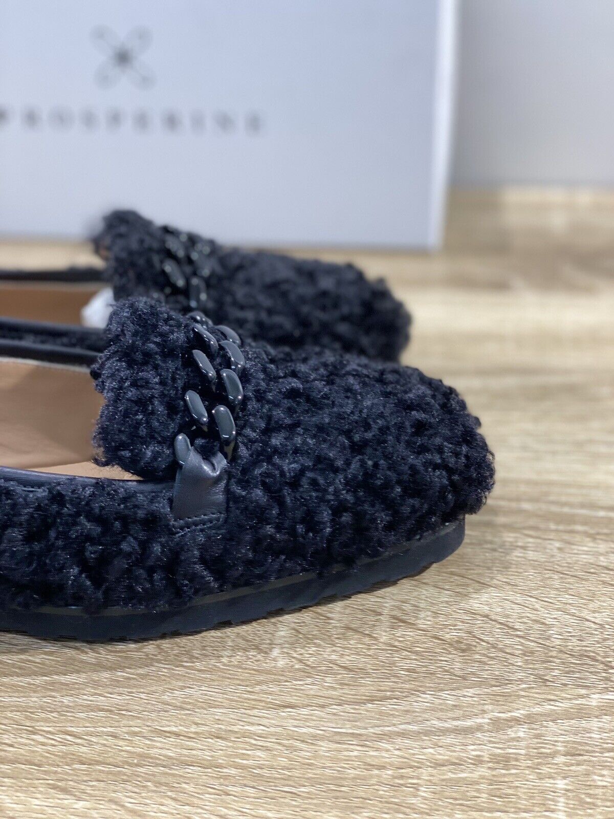 Prosperine Mocassino donna in Fur Joda Nero  luxury made in italy 36