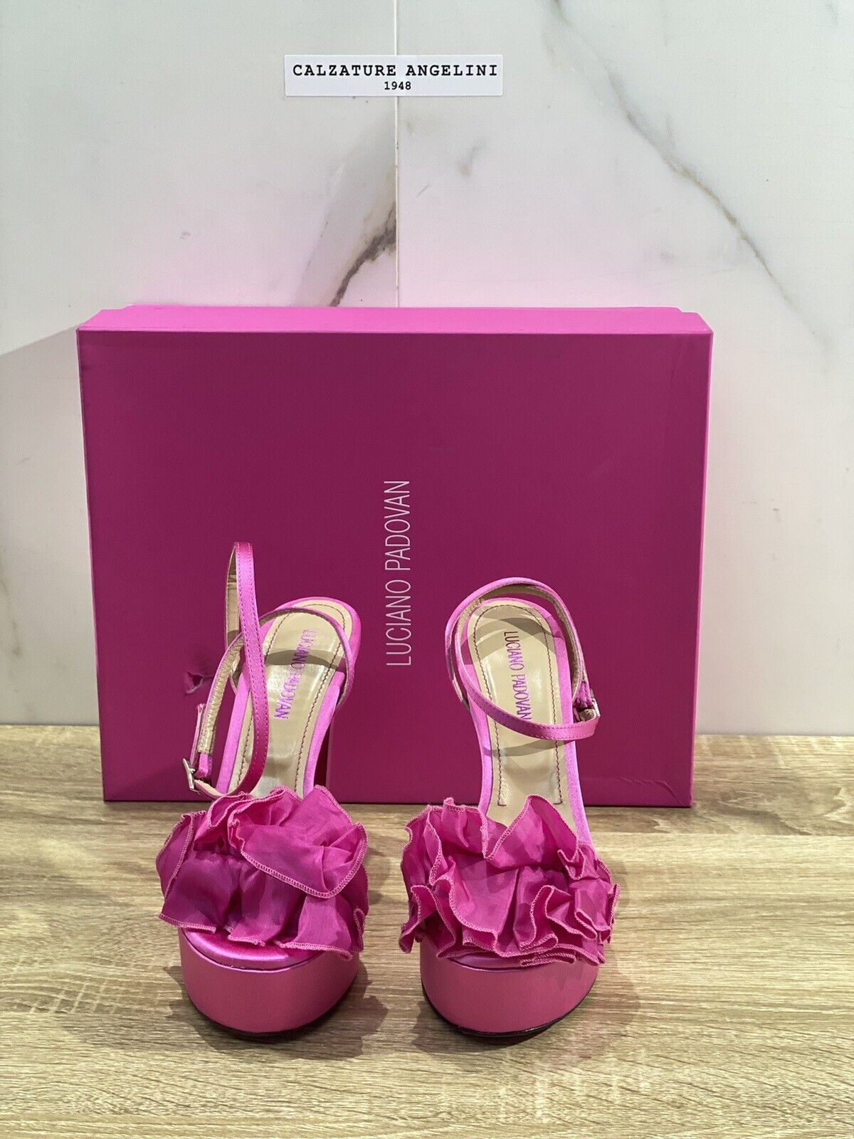 Luciano Padovan Sandalo donna Hawaii raso Fuxia luxury sandal 36