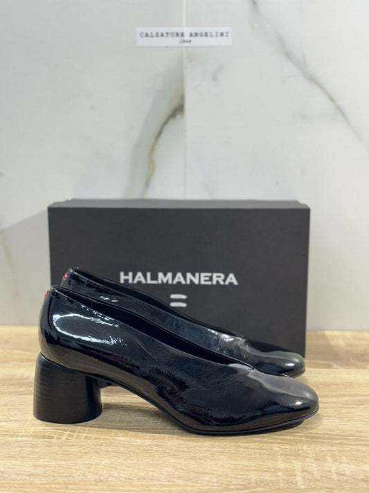 Halmanera Décolleté Donna Caren In Pelle Nero  Luxury Handmade 41