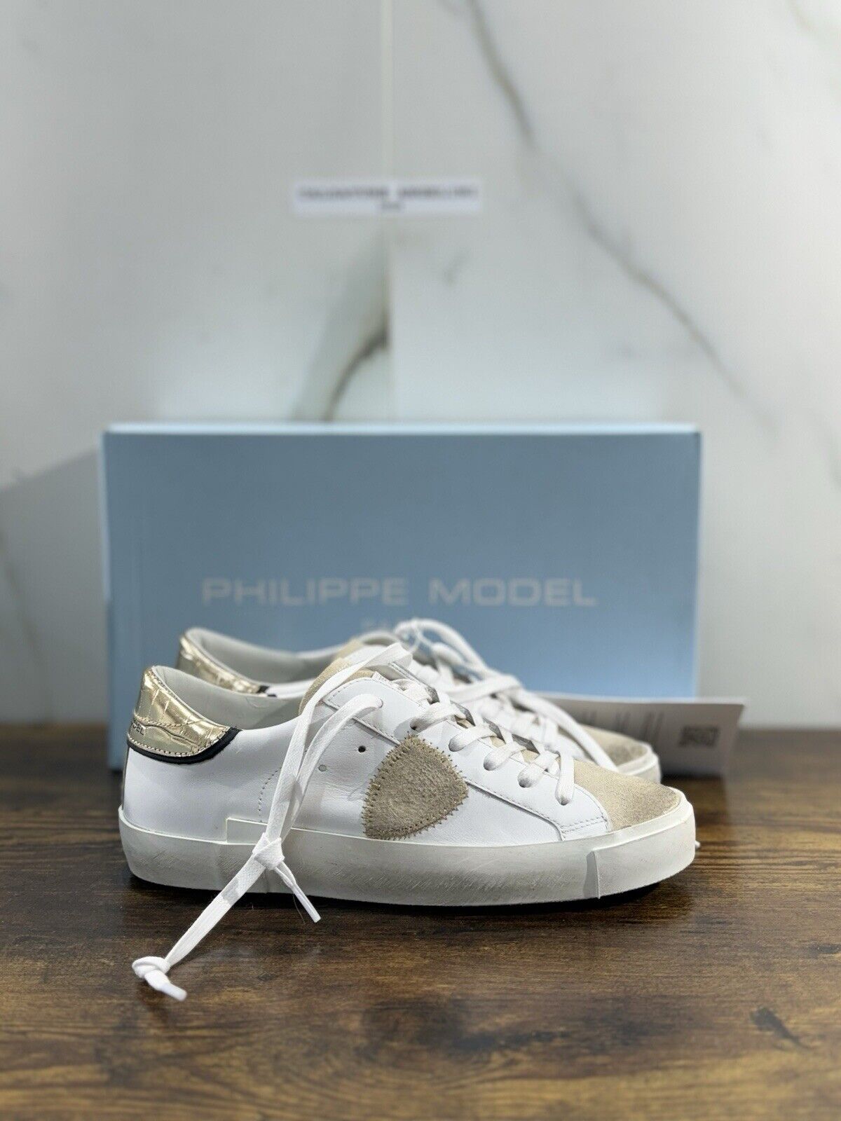 Philippe Model Paris Low Woman  sneaker donna Bianca Pelle  36