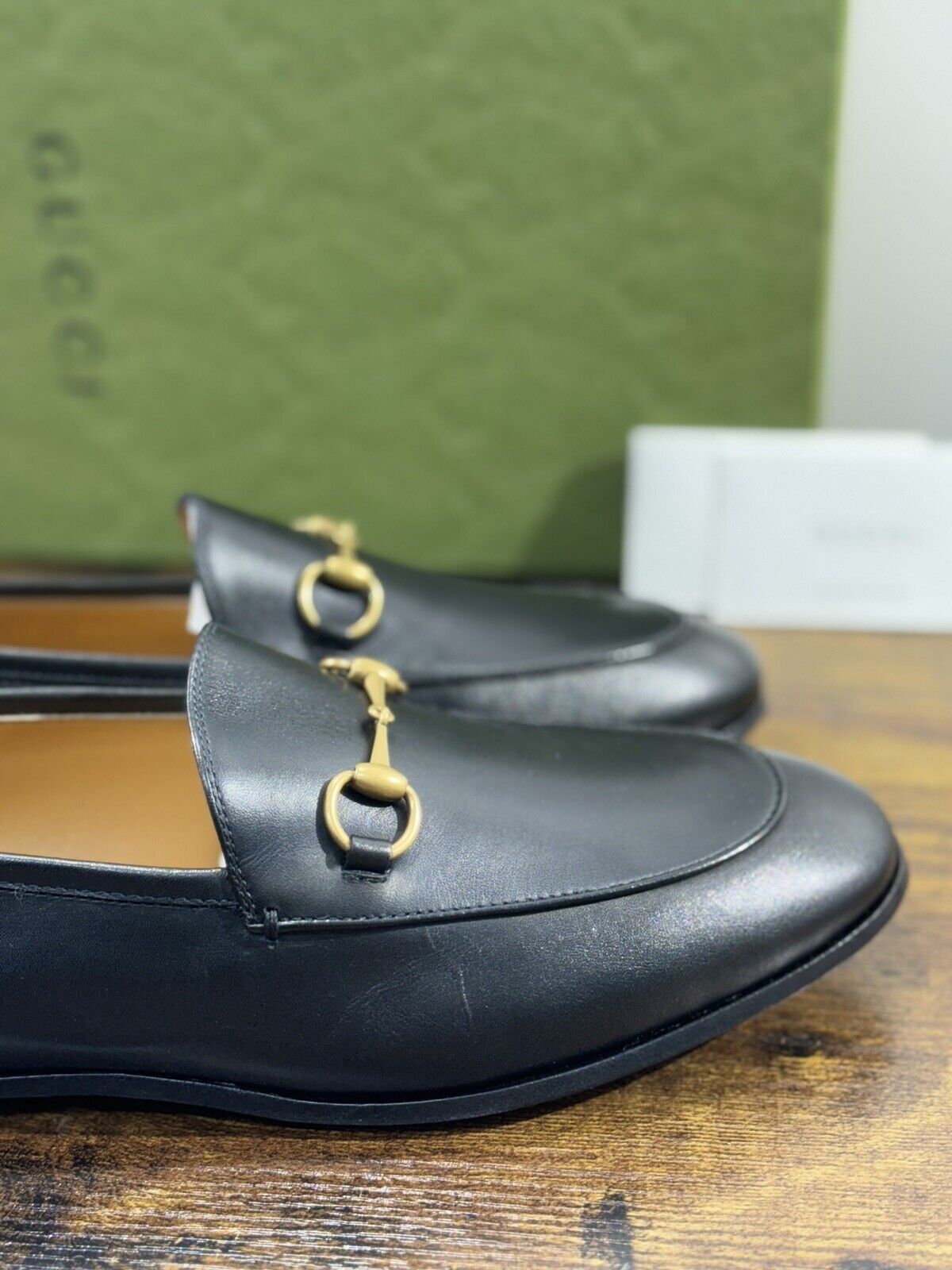 Gucci Mocassino Donna Betis Glamour Pelle Nera Luxury Gucci Icon Loafer 39