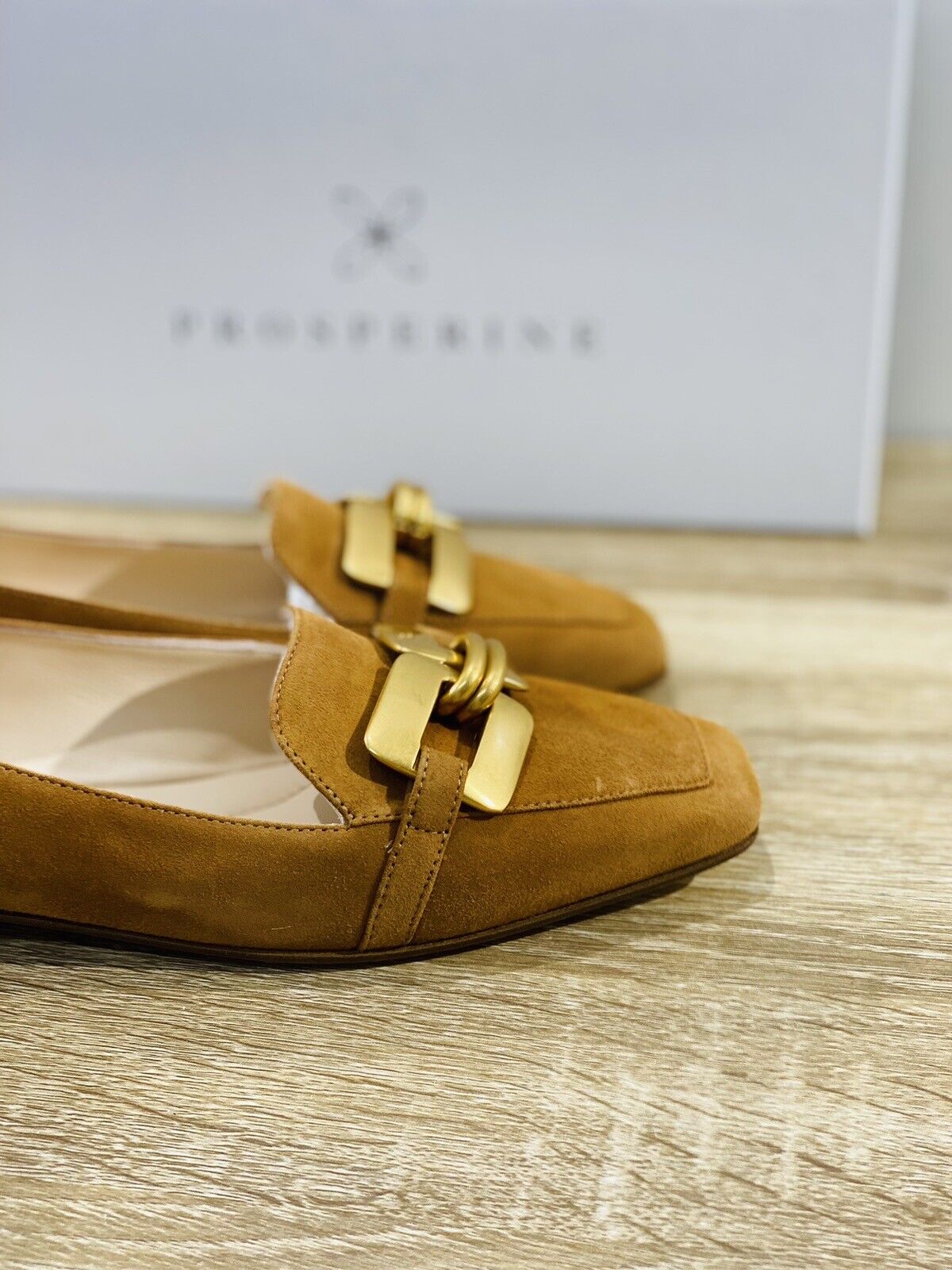 Prosperine mocassino donna in Suede Cuoio Luxury  made in italy 37