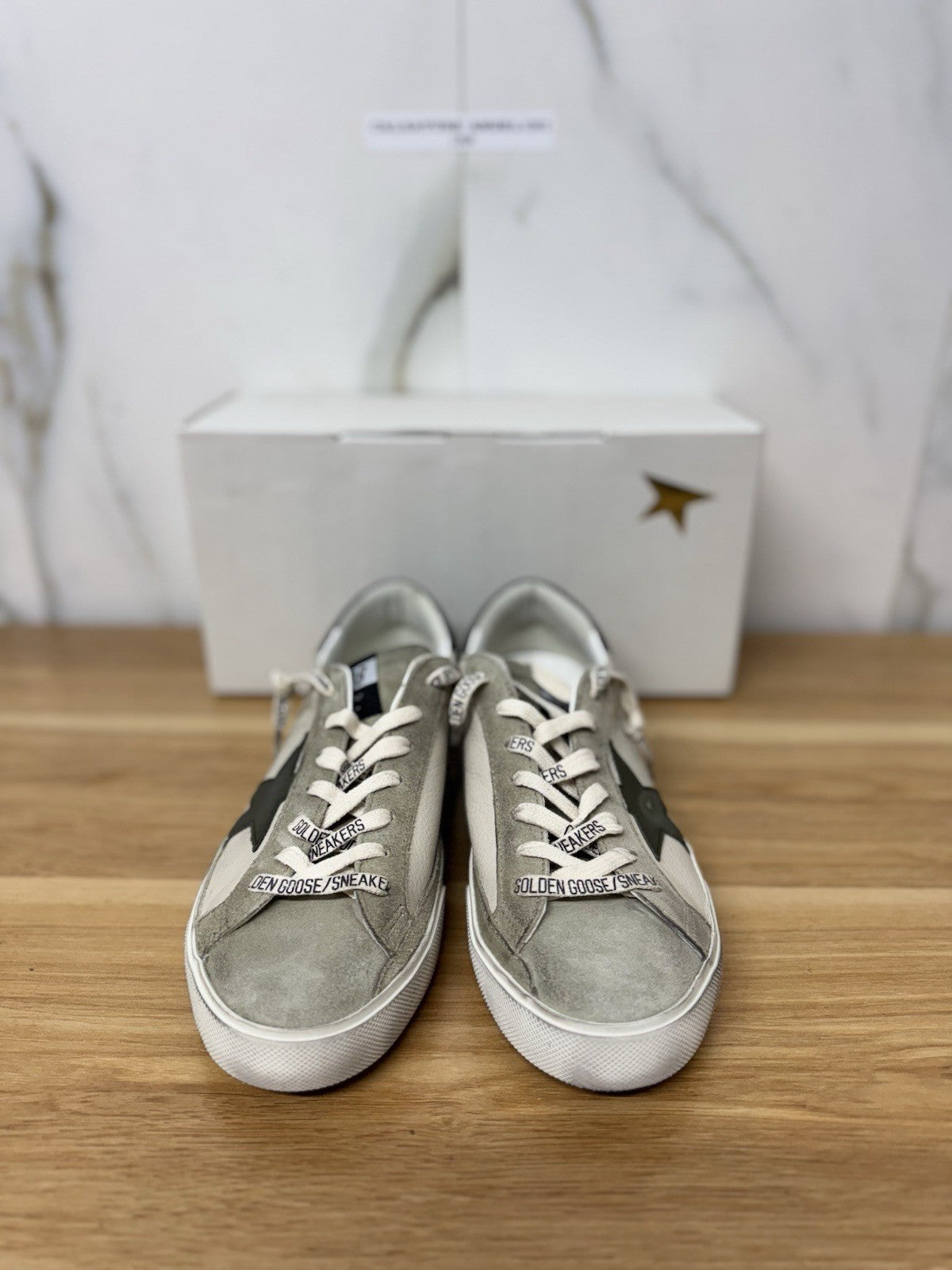 Golden Goose Super Star Cream Olive Grey Luxury Golden Goose Uomo 44