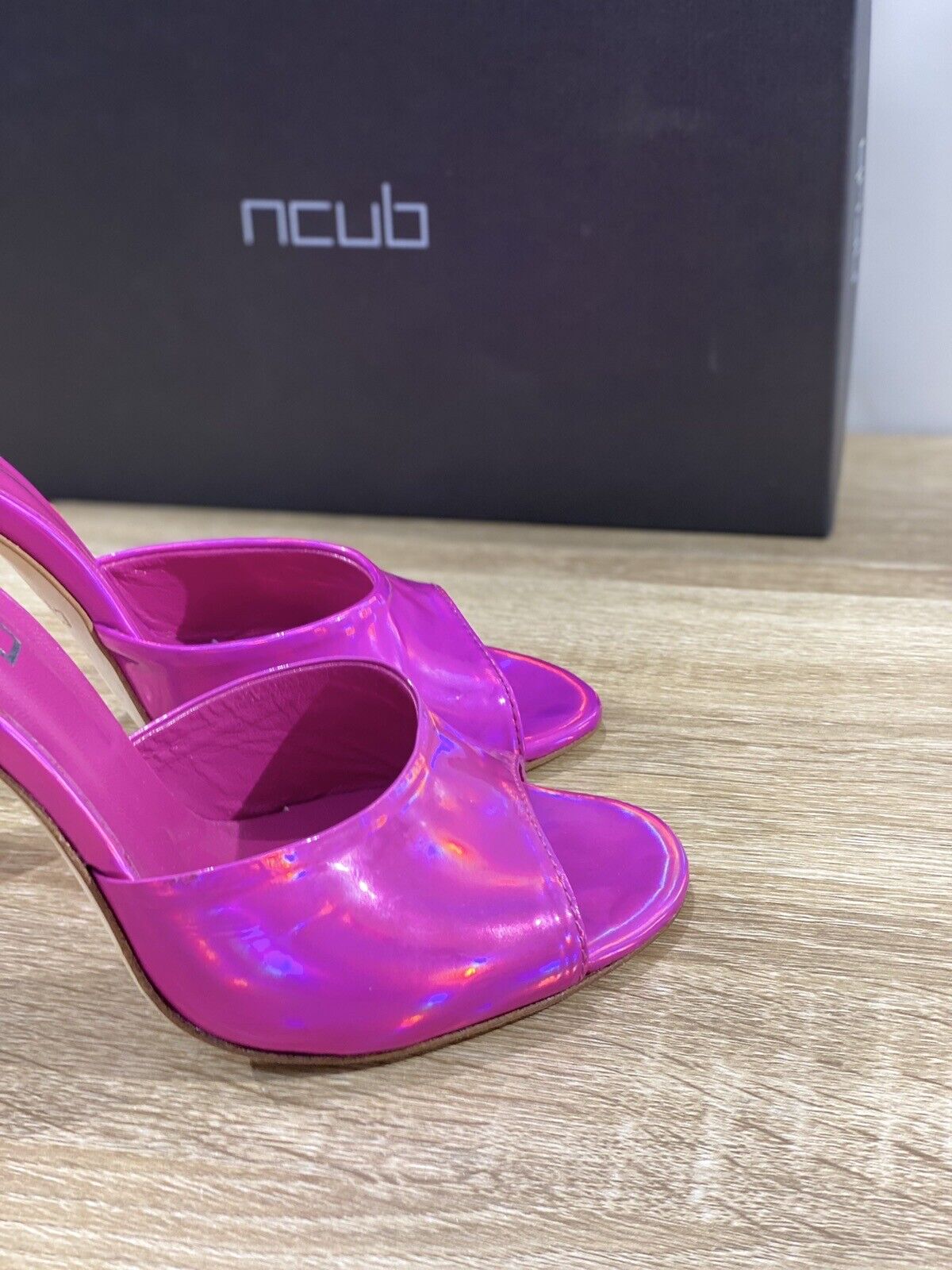 NCUB Sandalo Donna Modello Sole Pelle Fuxia Luxury Woman Sandal 36