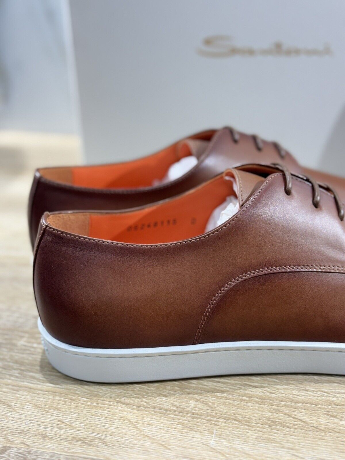 Santoni Sneaker    Uomo  Pelle Cuoio       Men Shoes Santoni Luxury 46