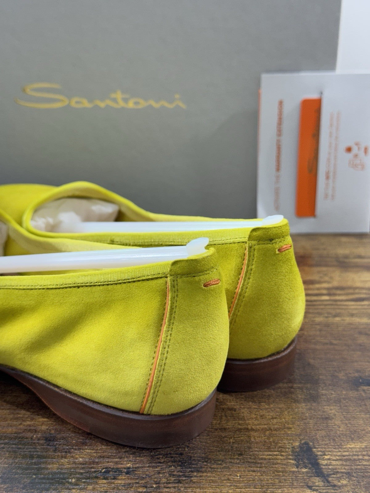 Santoni Mocassino Goodyear Suede Green   Luxury Santoni Scarpe Donna 38.5