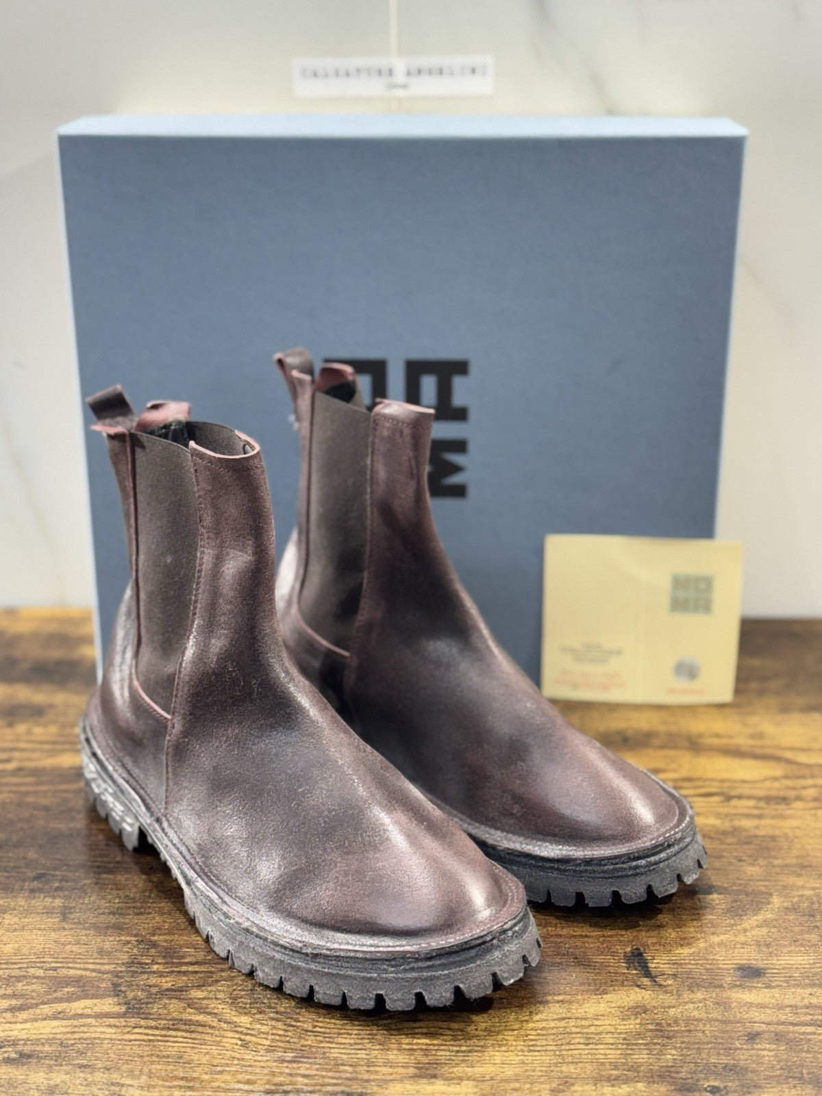 Moma Chelsea Boot Bordo’ Fatto A Mano In Italia Luxury Moma Boot Donna 41