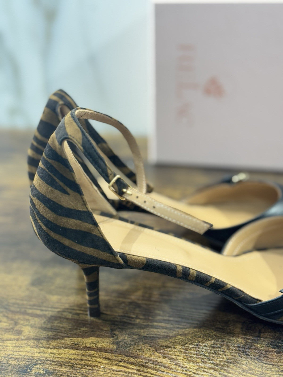 Relac Décolleté Donna Zebra Nero Luxury Woman Shoe Made In Italy 41