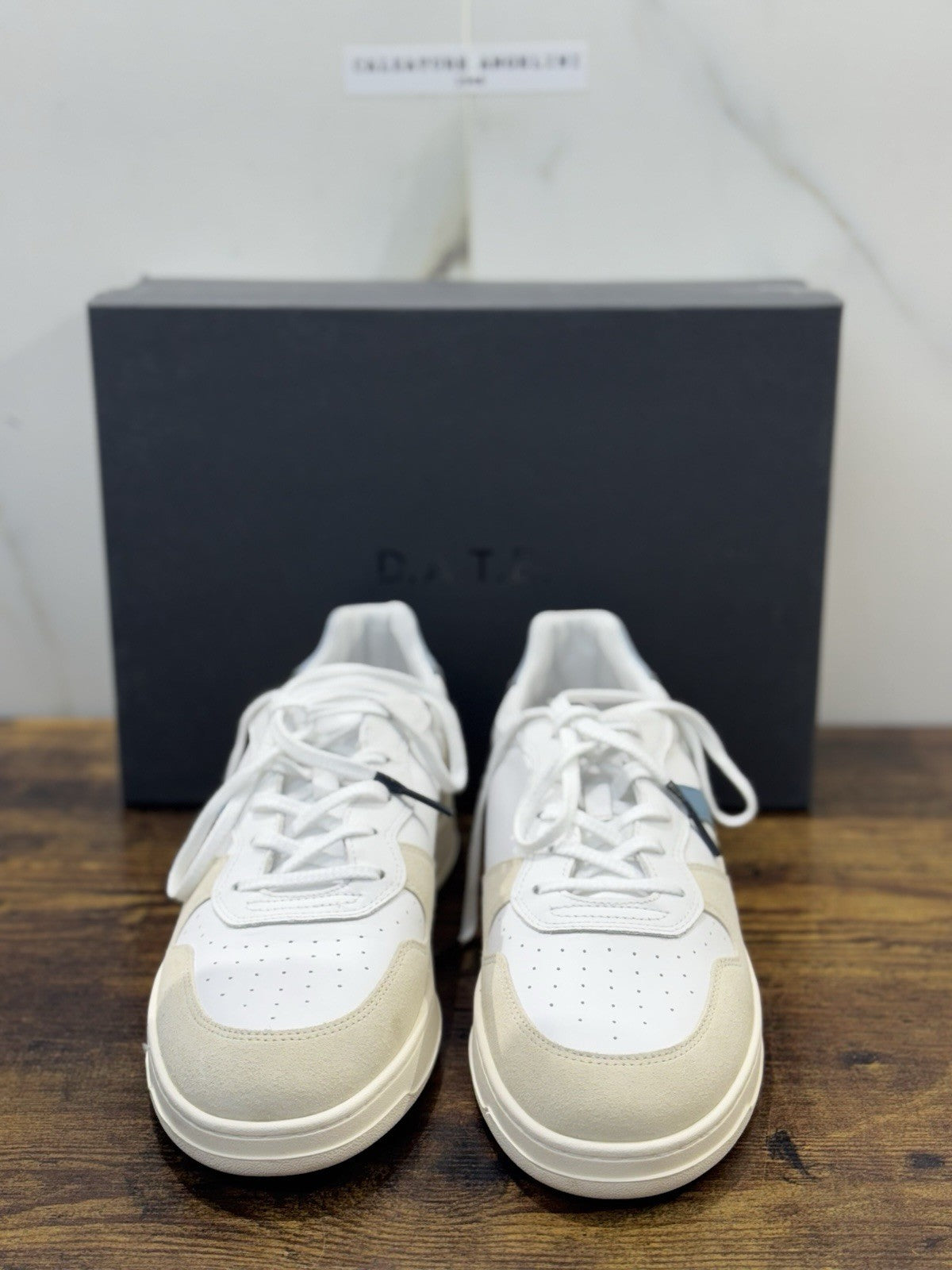 D.A.T.E Court 2.0 Sneaker Pelle Bianco Sky   Casual Uomo 44