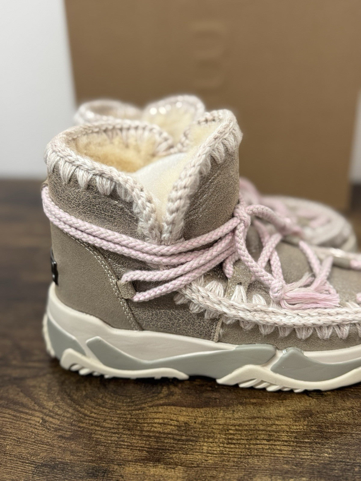 Mou Trainer Sneaker Suede Grey Casual Mou Boot Donna 36