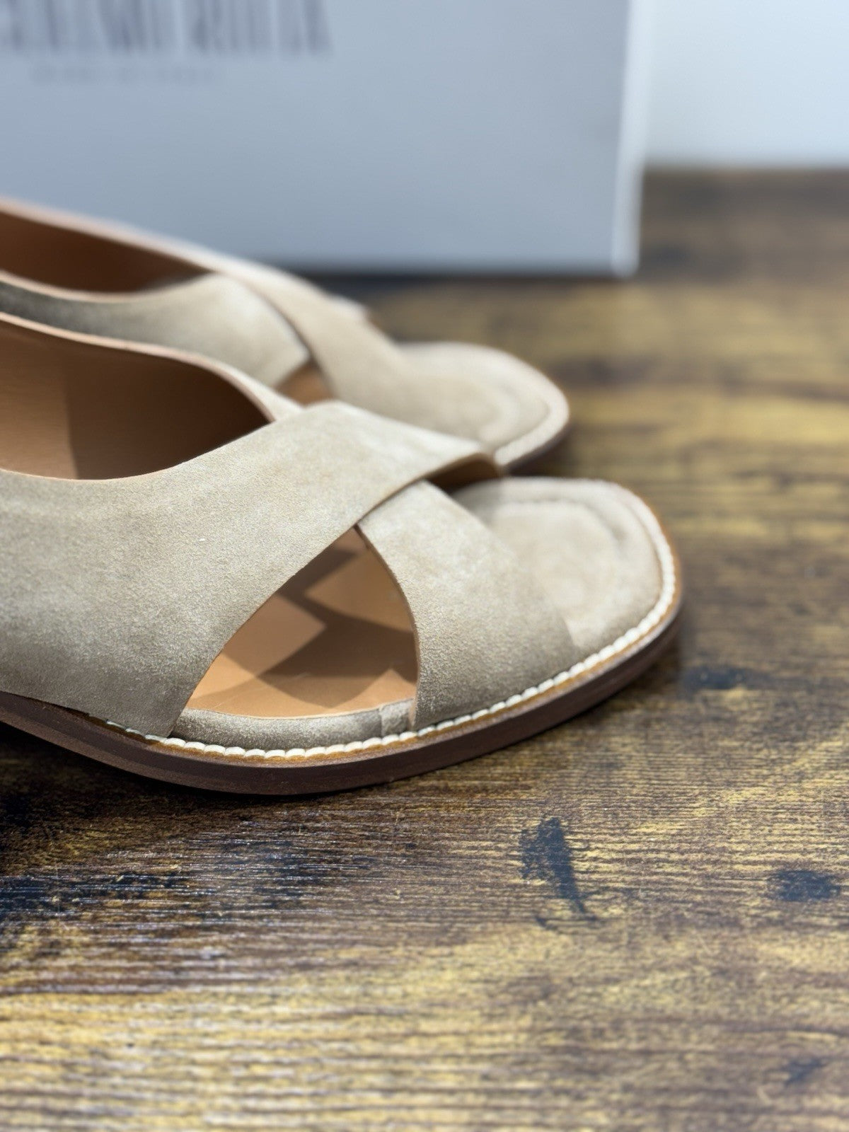 Guglielmo Rotta Sandalo Suede Beige Con Tacco Top Quality Made In Italy Donna 38