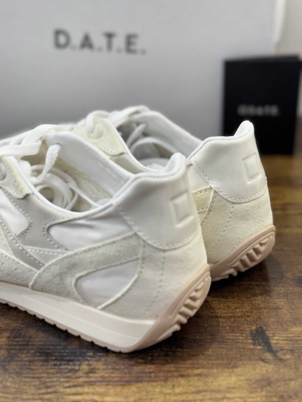 D.A.T.E Fuga Low  Ballerina Sneaker Bianca Causal Scarpa Donna 39