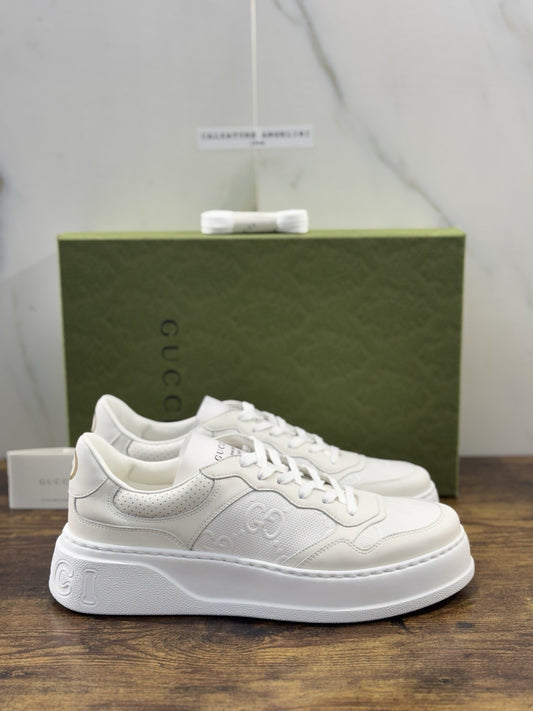Gucci Sneaker GG Pelle Bianca Icon Gucci Uomo 43.5