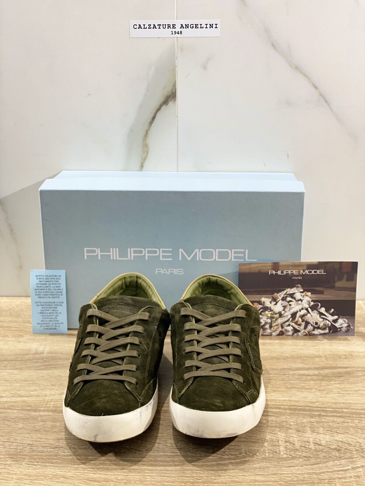 Philippe Model Paris  L  U Sneaker Uomo Suede Militare 40