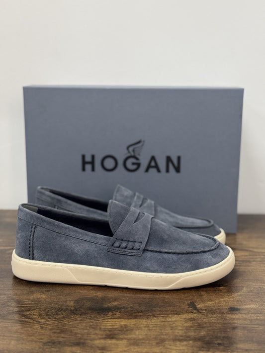 Hogan Mocassino Cool Suede Blu Memory Foam Causal Hogan Uomo 42.5