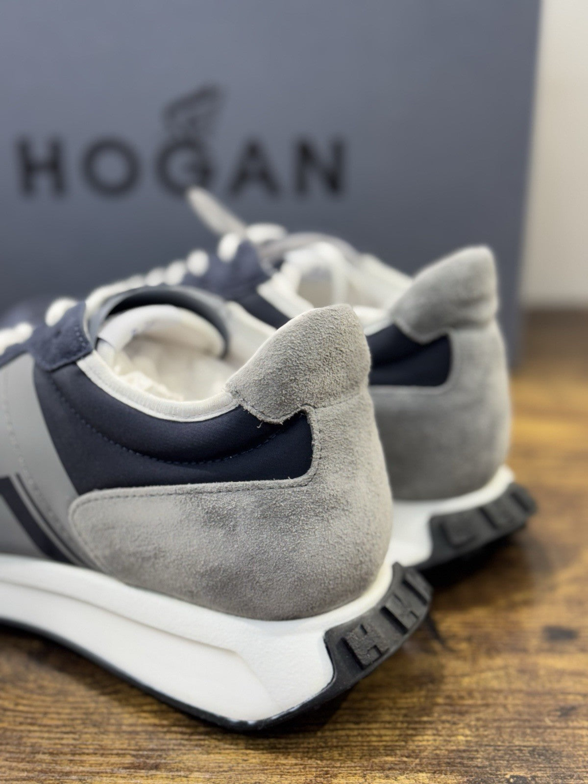 Hogan H601 Sneaker Pelle Suede  Blu Memory Foam   Casual Hogan Uomo 40