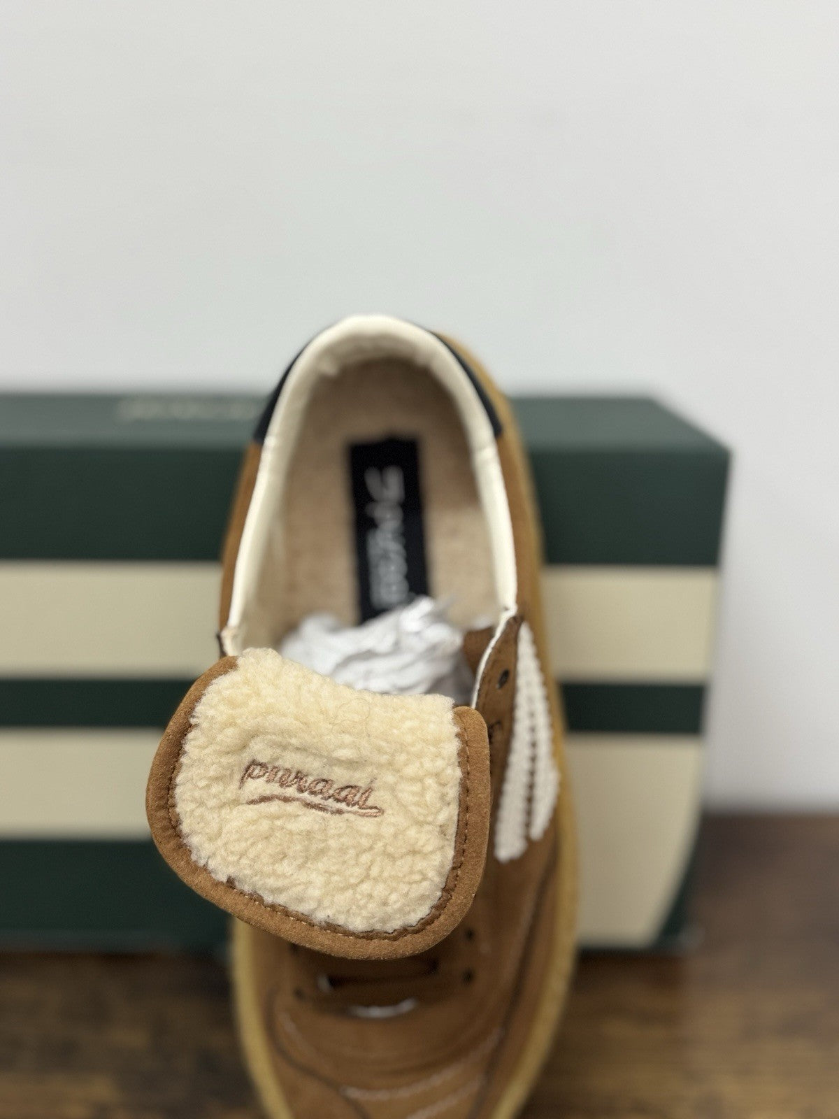 Puraai Teddy Tab Sneaker Suede Cuoio Casual Scarpa Donna 40