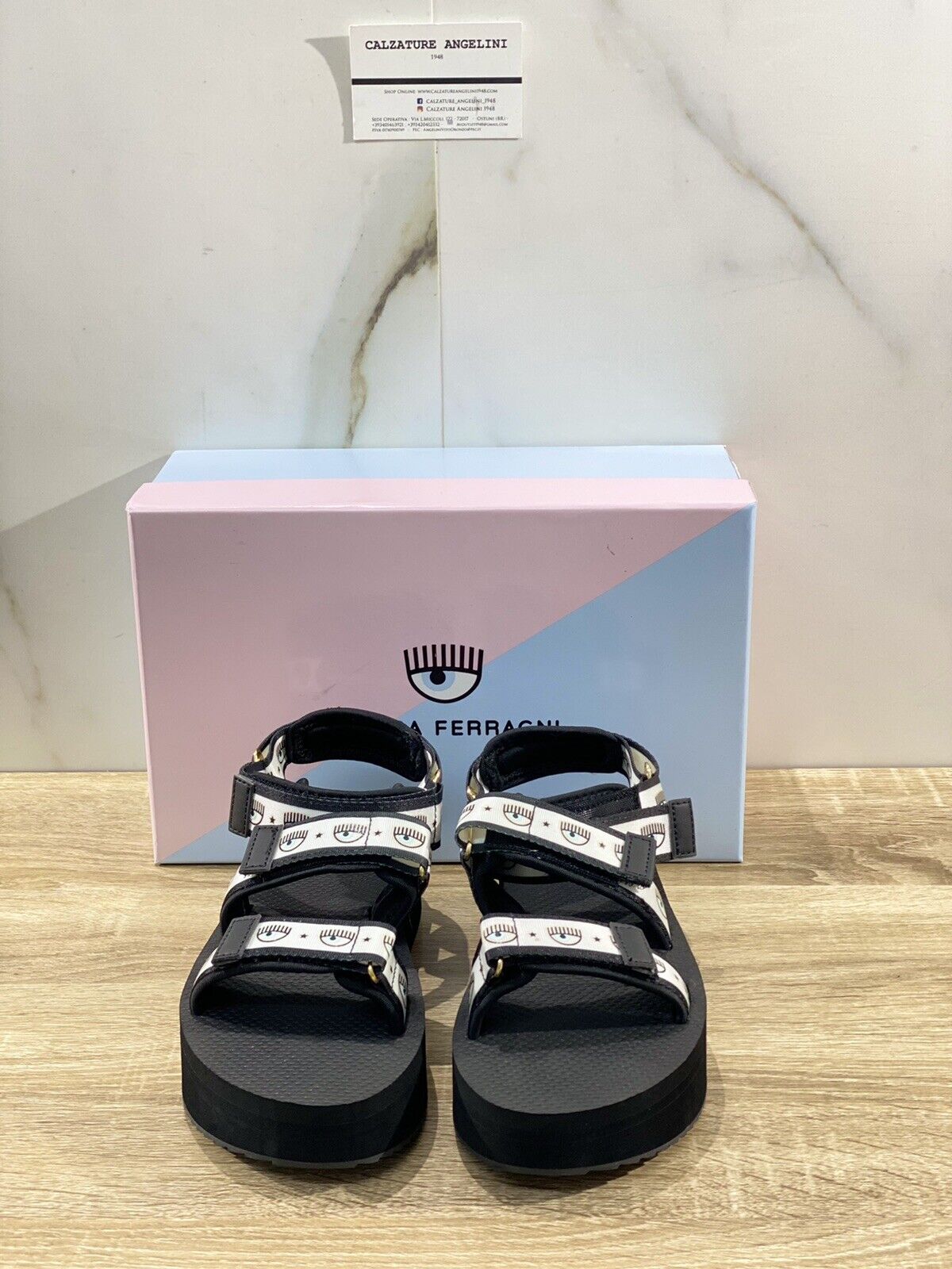 Chiara Ferragni Sandalo donna double strap logo mania 41