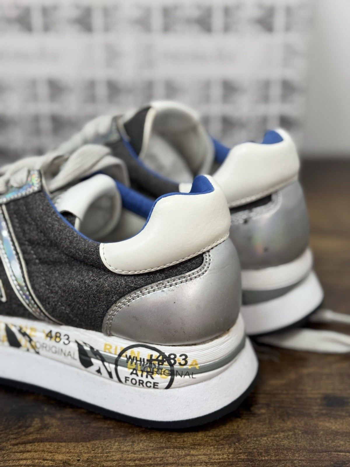 Premiata Sneaker Conny Grey Pelle    Casual Premiata Scarpa Donna 37