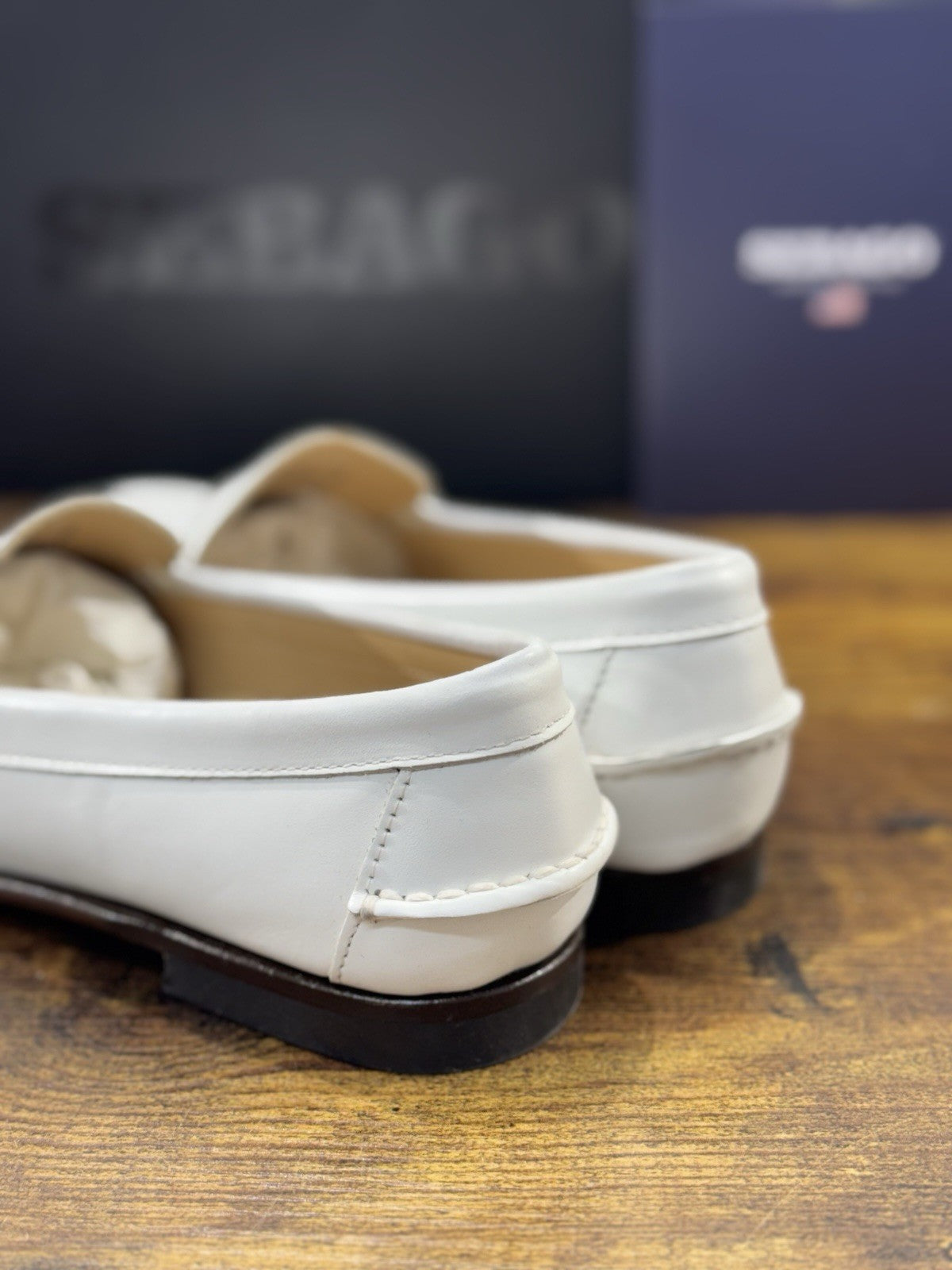Sebago Mocassino Danielle Pelle Bianco Fondo Cuoio Icon Sebago Loafer Donna 37.5