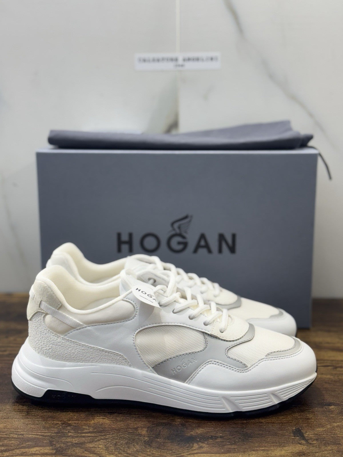Hogan New Hyperlight Sneaker Pelle Bianca  Memory Foam Luxury Hogan Uomo 42