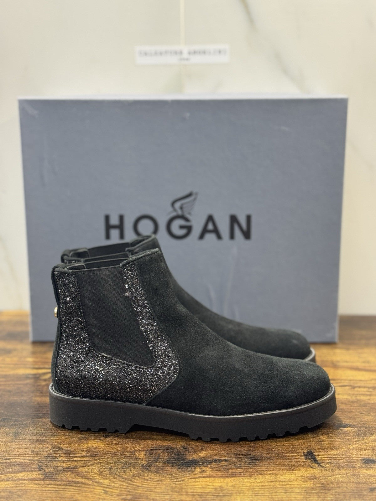 Hogan   Stivaletto  Suede Nero  Chelsea Boot  Casual Hogan Donna 36