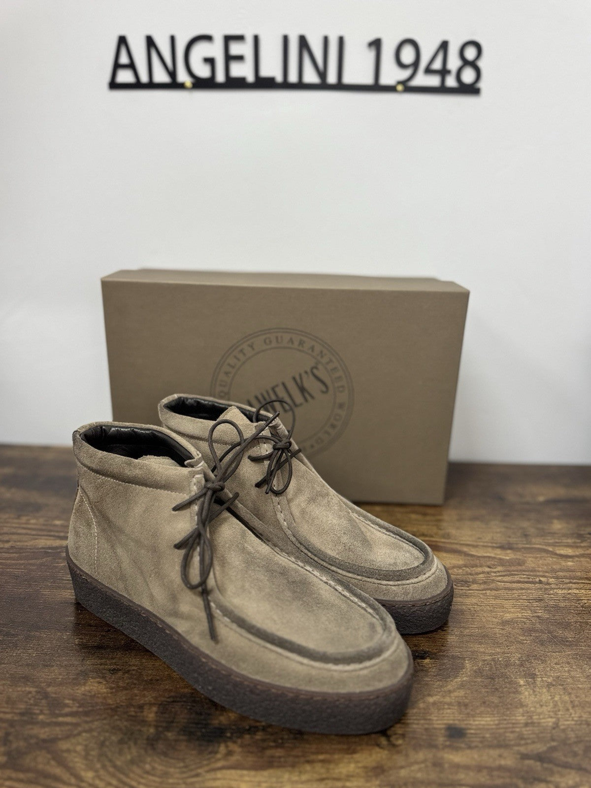 Pawelk’s Polacchino  Suede Taupe  Casual Boot Uomo 40