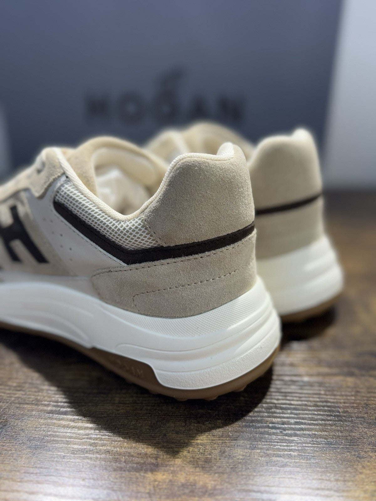 Hogan Hyperlight Sneaker Suede Light Beige   Memory Foam Causal Hogan Uomo 40.5