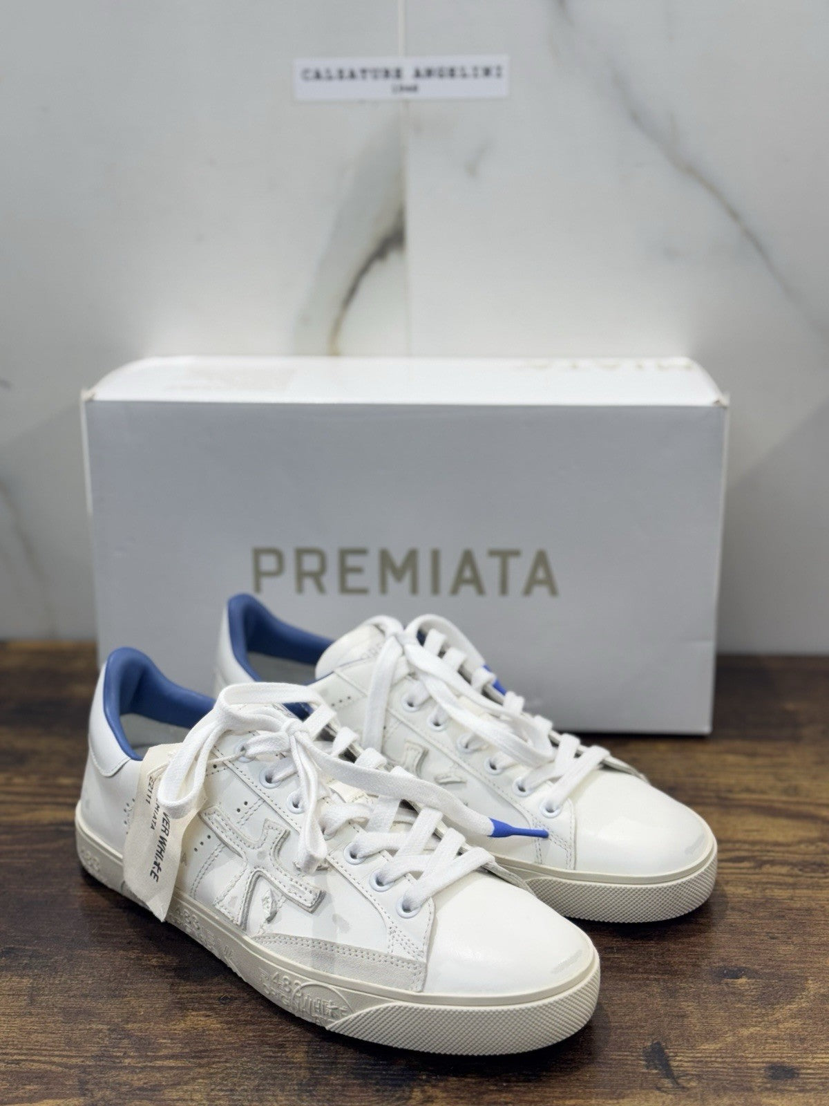 Premiata Steven Sneaker Pelle Bianca Casual Premiata Scarpa Uomo 45