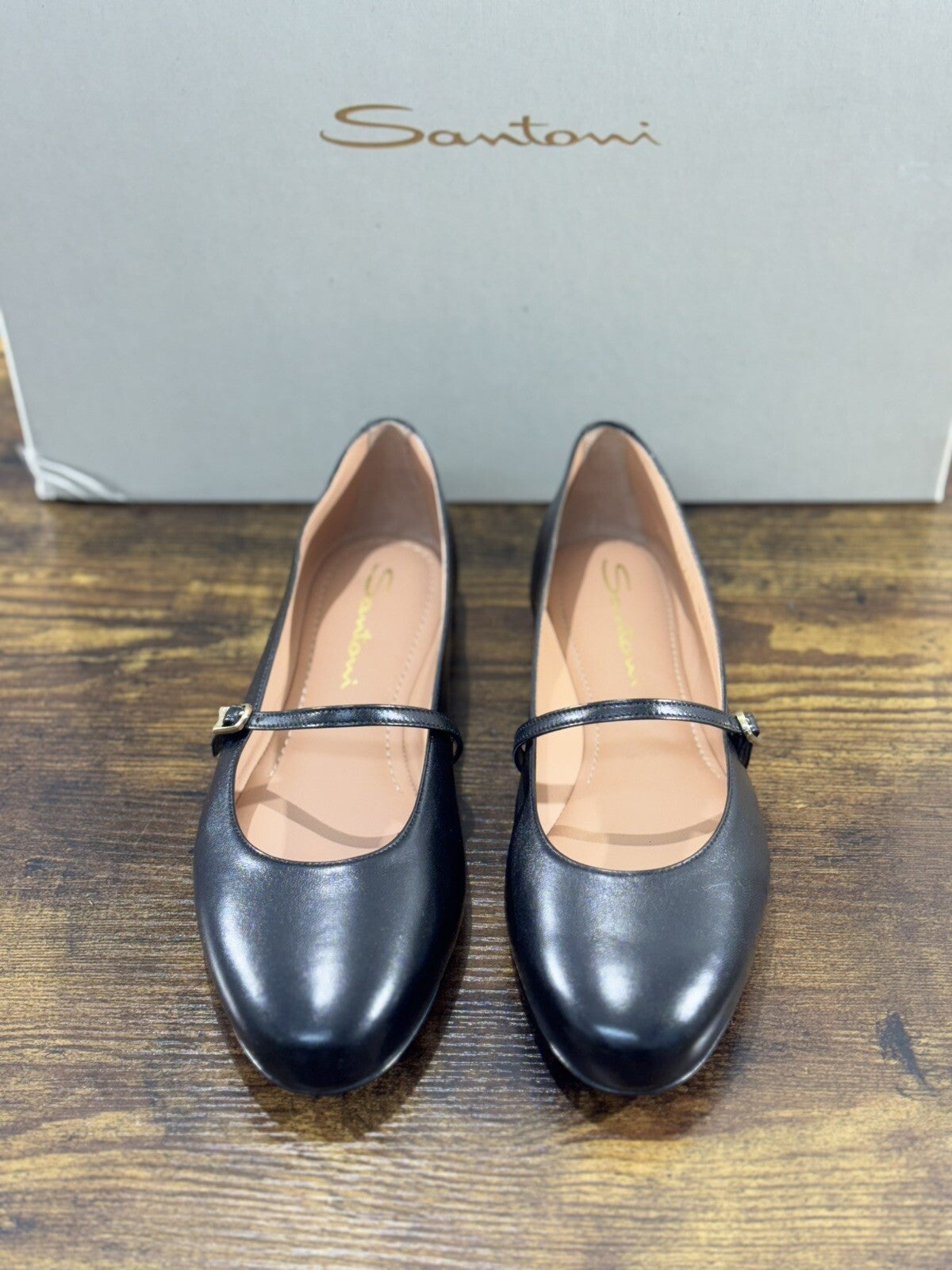 Santoni Ballerina Donna Pelle Nera Super Soft Casual  Santoni 39.5