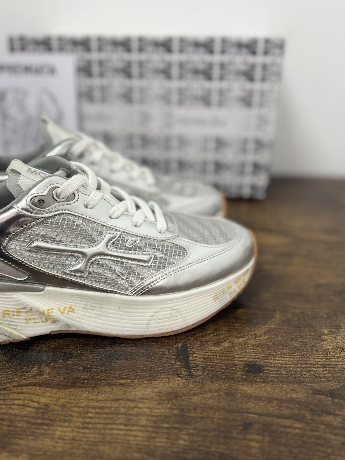 Premiata Moerun  Sneaker Pelle Argento    Casual Premiata Scarpa Donna 39