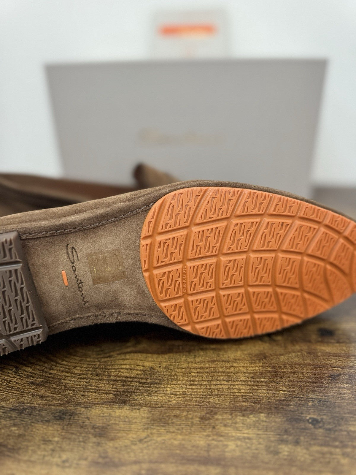 Santoni Mocassino Driver Pelle Suede Marrone  Luxury Scarpa Santoni Uomo 45.5