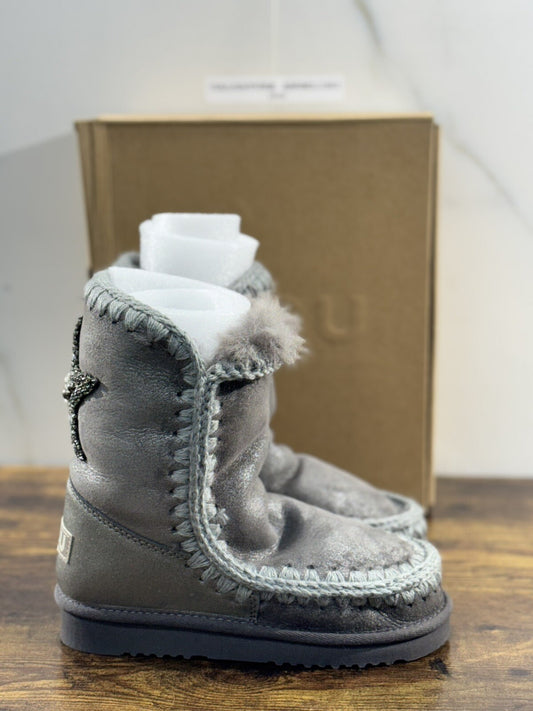 Mou Eskimo Boot 24 Cm  Grey  Laminato Casual Mou Woman Boot 36