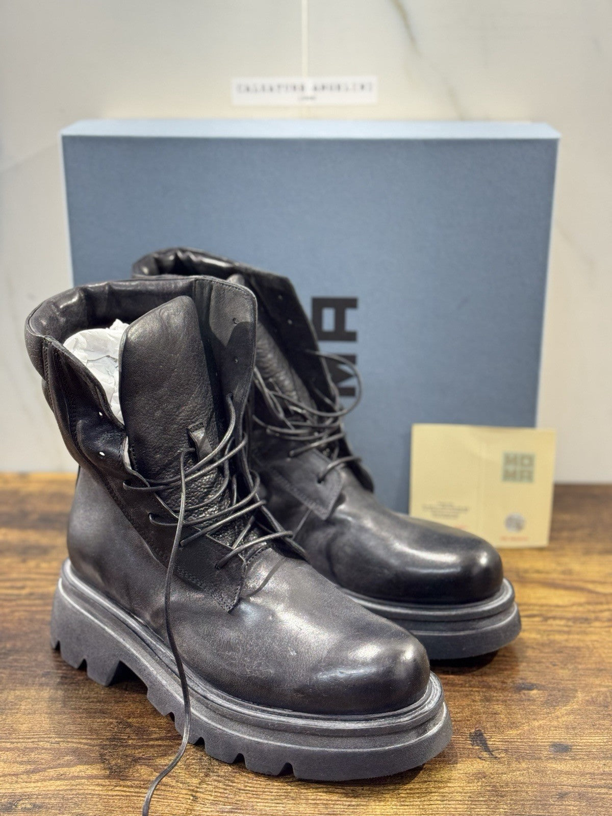 Moma Anfibio  Boot Nero   Fatto A Mano In Italia Luxury Moma Boot Donna 41