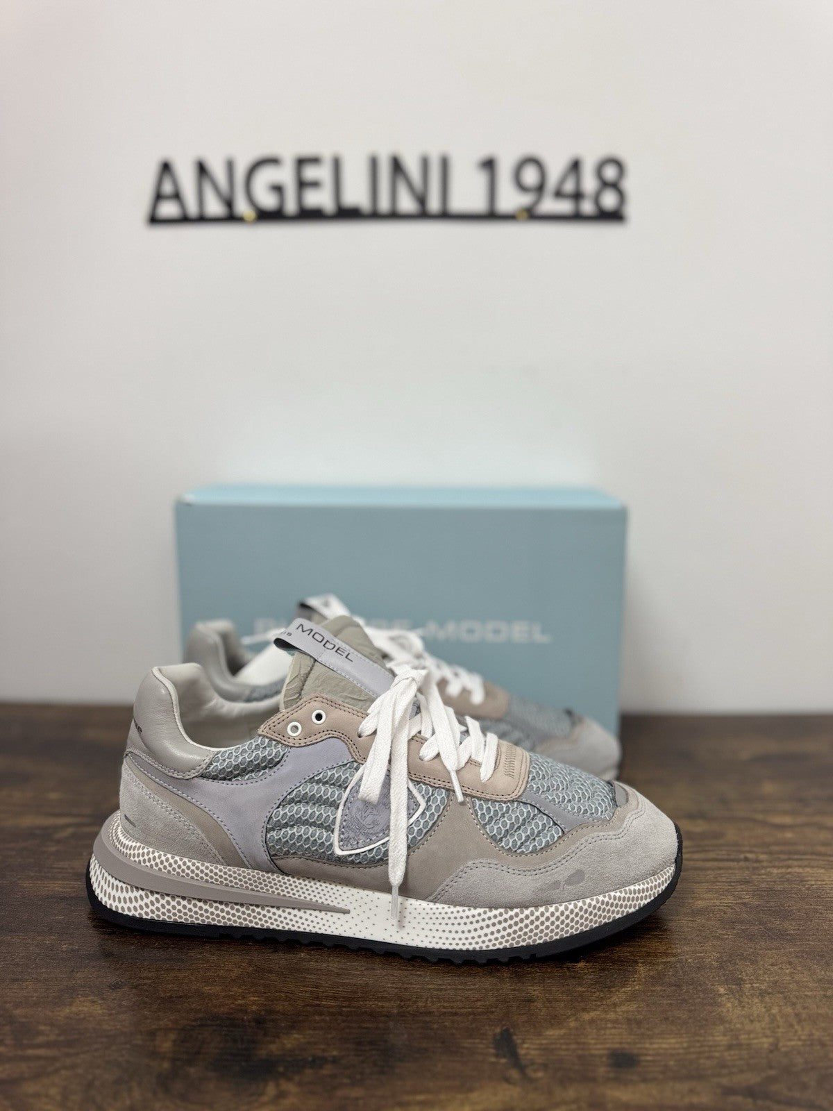 Philippe Model Olympique Low  Sneaker Pelle Grey       Casual Uomo 45
