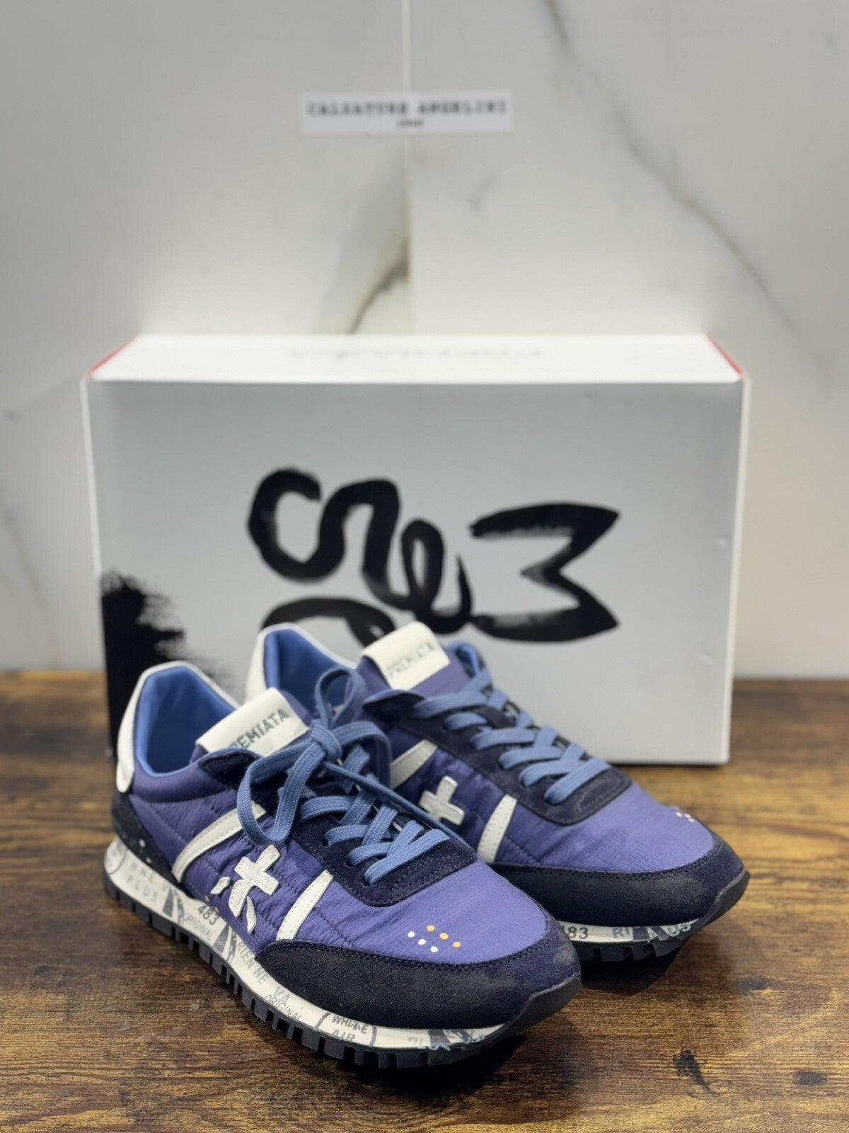Premiata Sean Sneaker Uomo Pelle Blu    Casual Sneaker Premiata Uomo 39