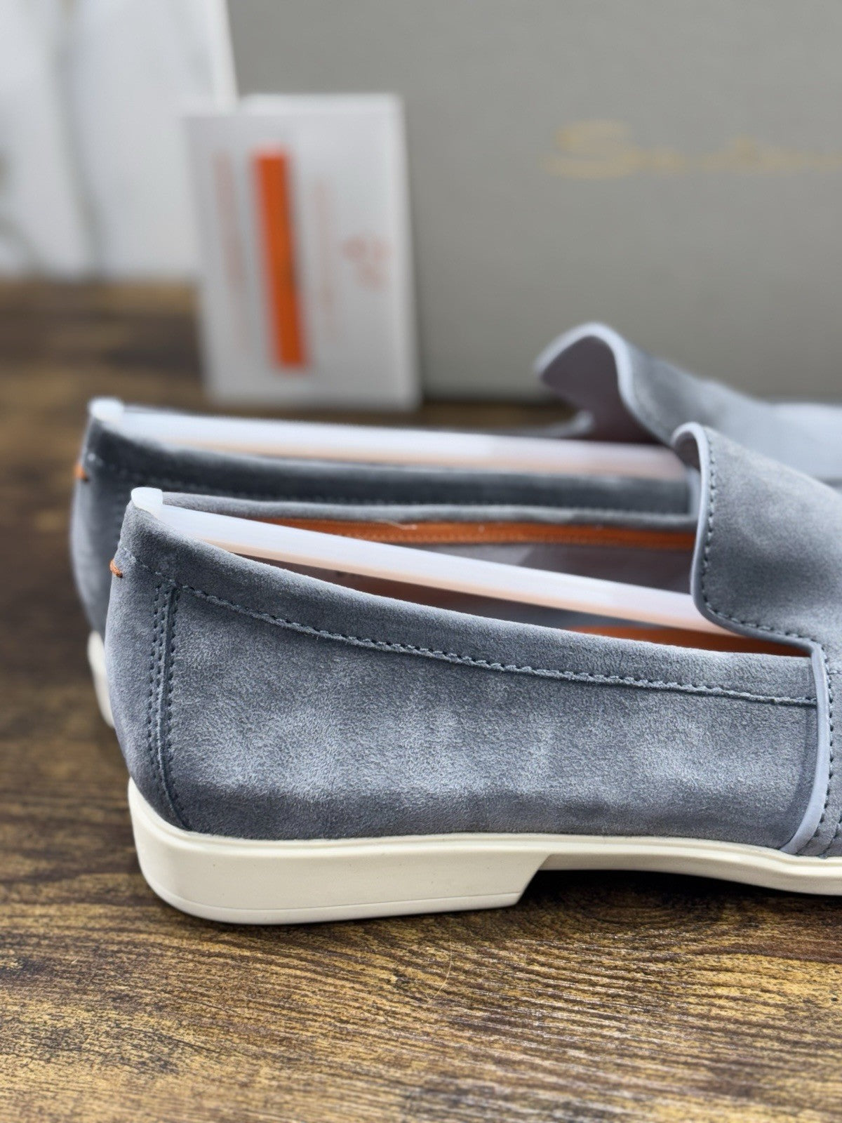 Santoni Mocassino Summer Walk Suede Grey Luxury Santoni Scarpe Uomo 41