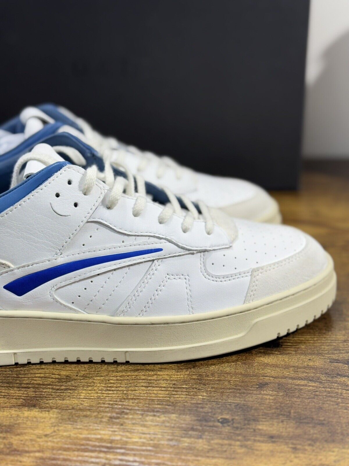 D.A.T.E Torneo White Blue  Uomo  sneaker Pelle Casual Shoes 44