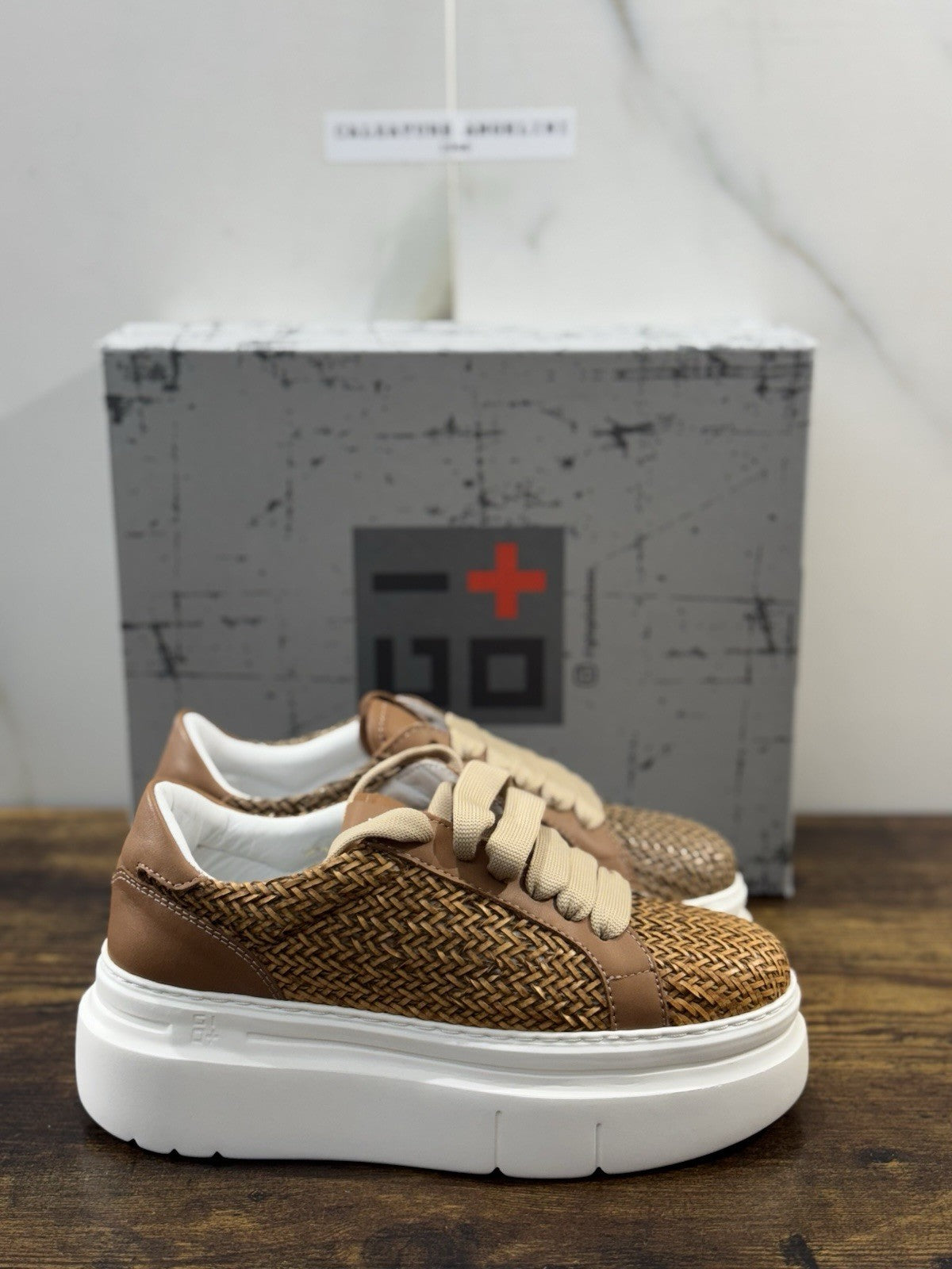 Gio+ Sneaker Pelle Cuoio  Causal Donna40