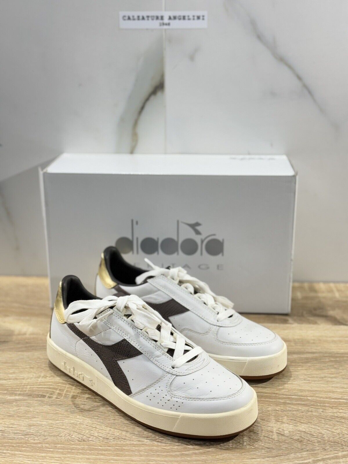 Diadora Heritage Sneaker Uomo B.Elite S L Pelle  Bianca Sneaker 40