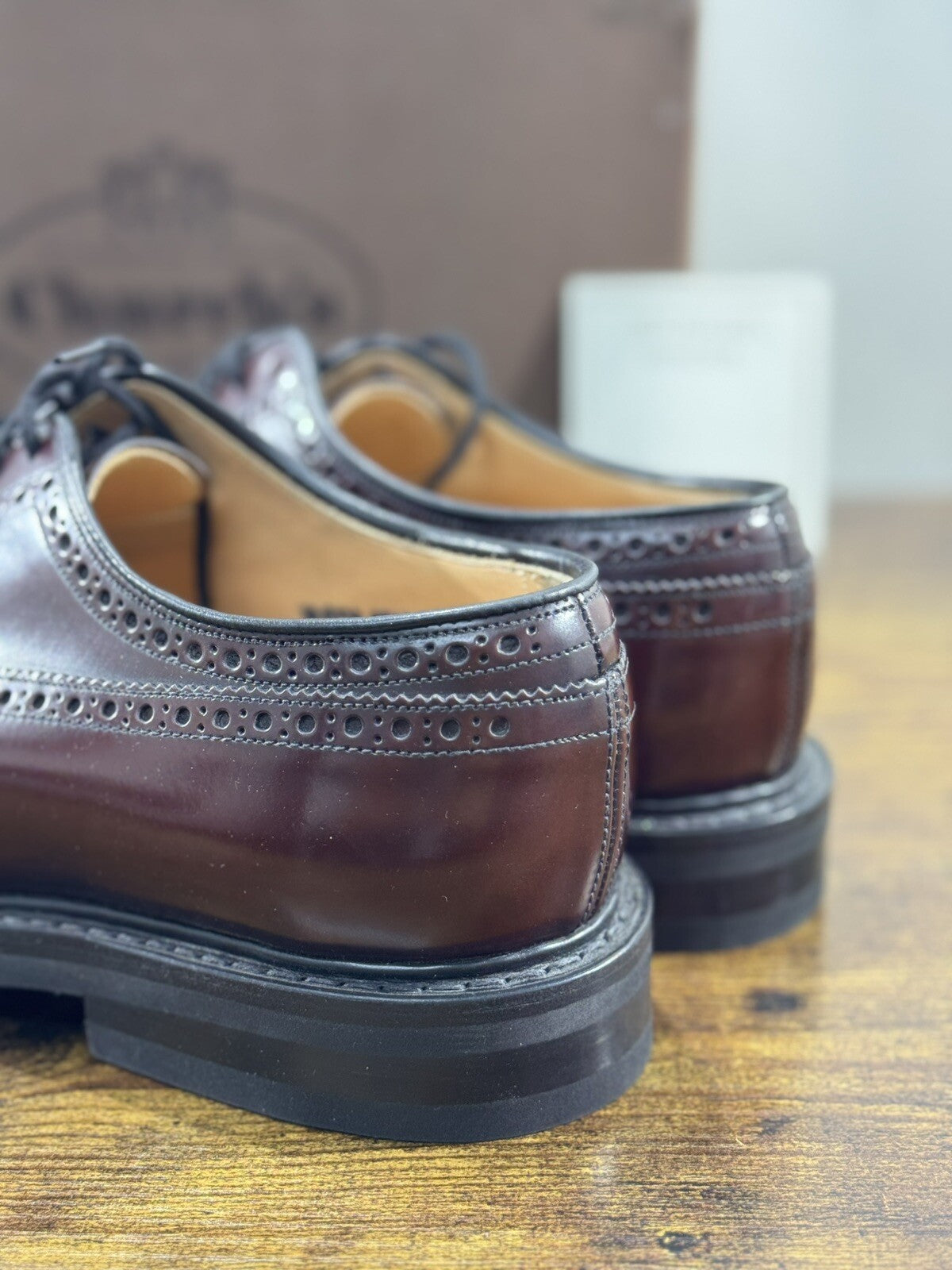 Church’s Grafton Polished Binder Brogue Burgundy Men Shoes 43