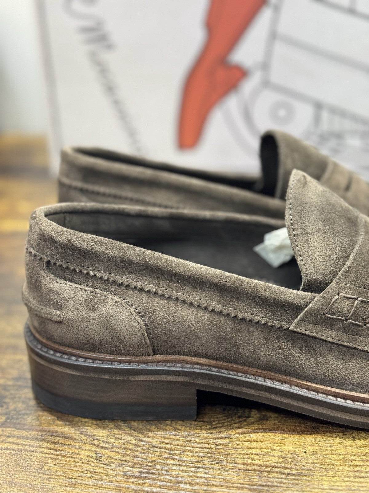 Il Mocassino Suede Testa Moro Casual Scarpa Uomo Fatta A Mano 41