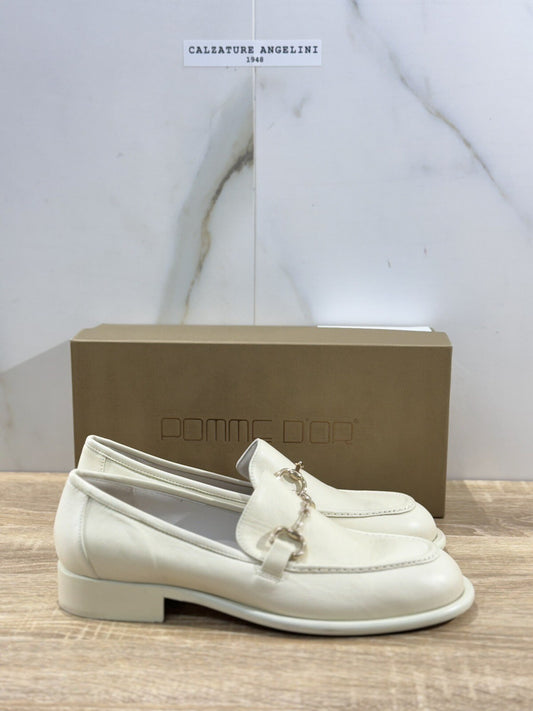 Pomme D’or Mocassino  Donna Pelle Crema  Luxury Handmade Woman Pomme D’or 39