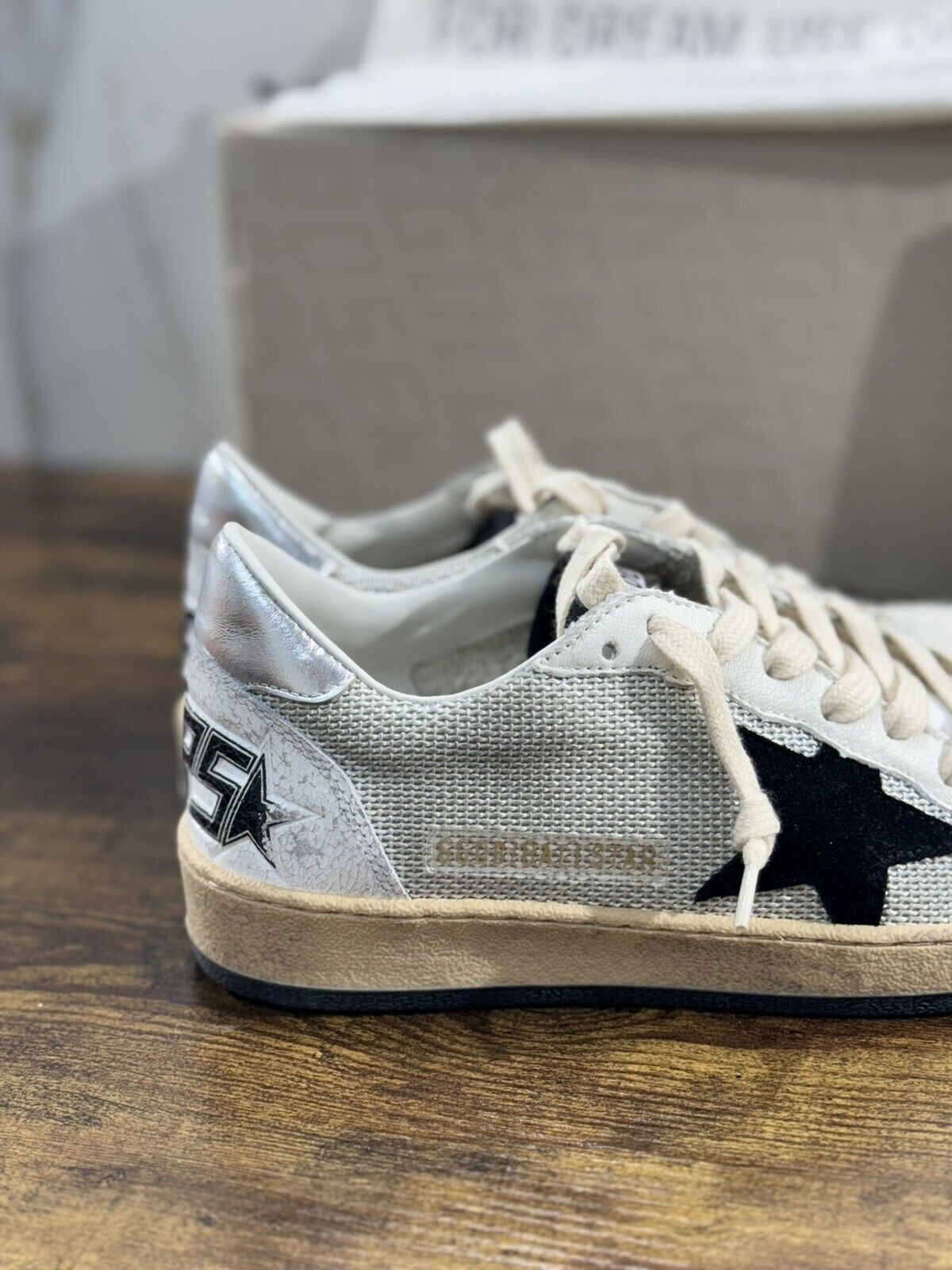 Golden Goose Ball Star Sneaker Uomo Light Silver   Black Luxury  Golden Goose 40